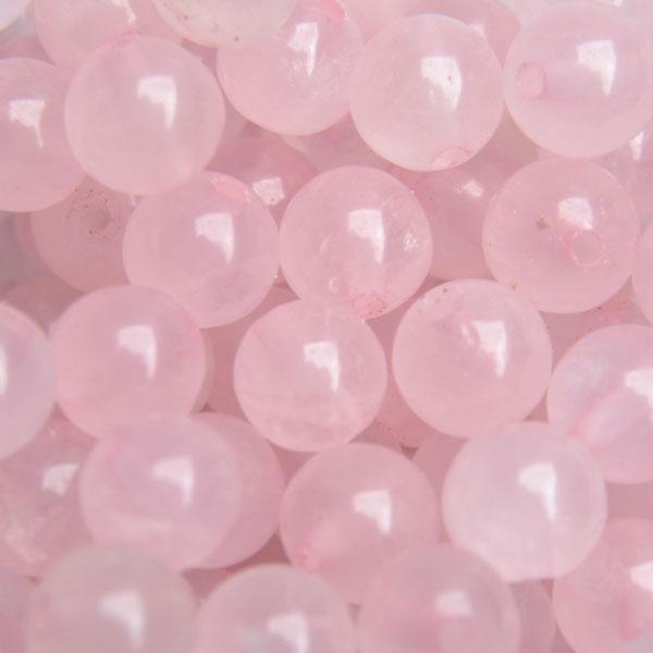 Edelsteen Rozenquartz rond 6mm - 10 stuks-Kraaltjes van Renate