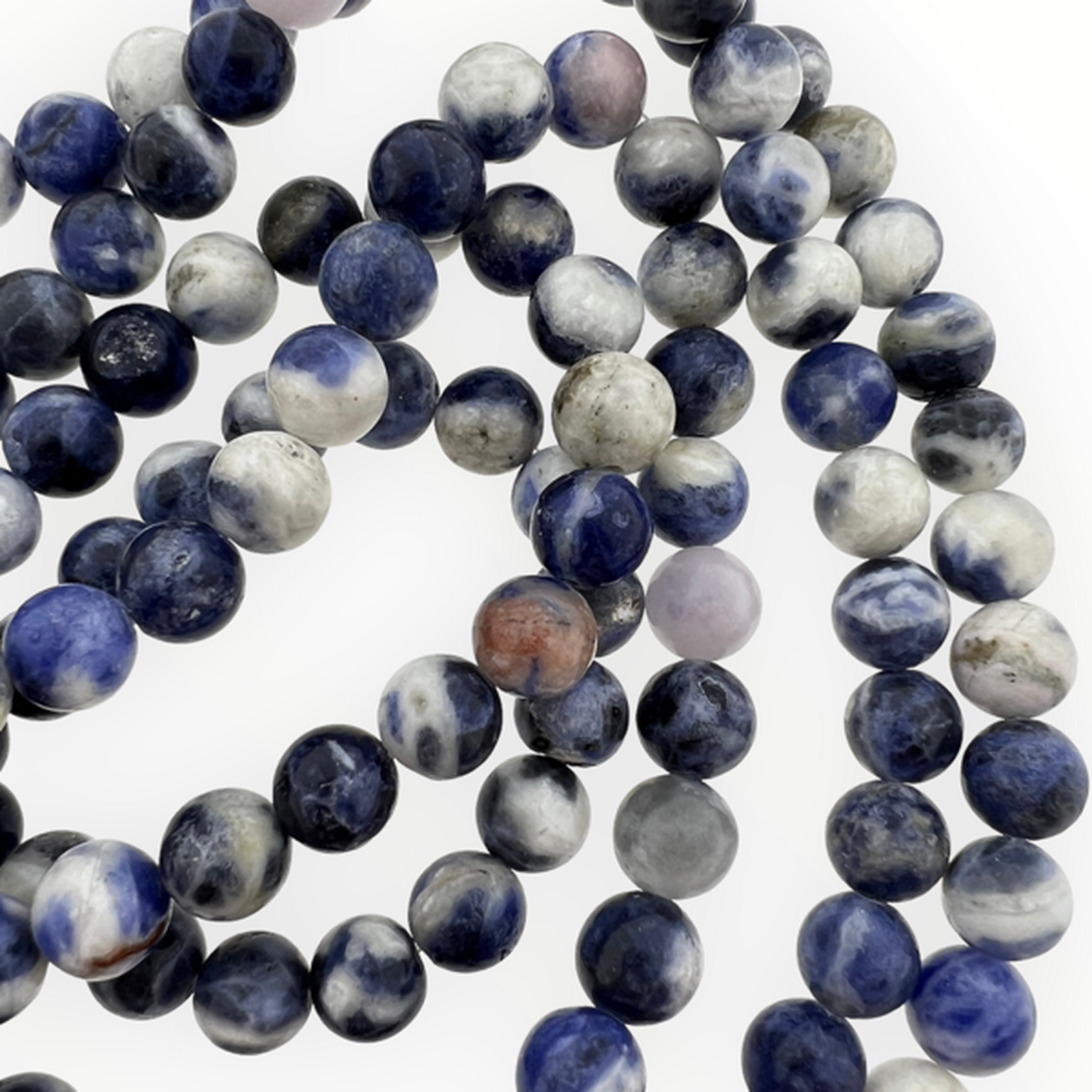 Edelsteen Sodaliet 8mm-Kralen-Kraaltjes van Renate