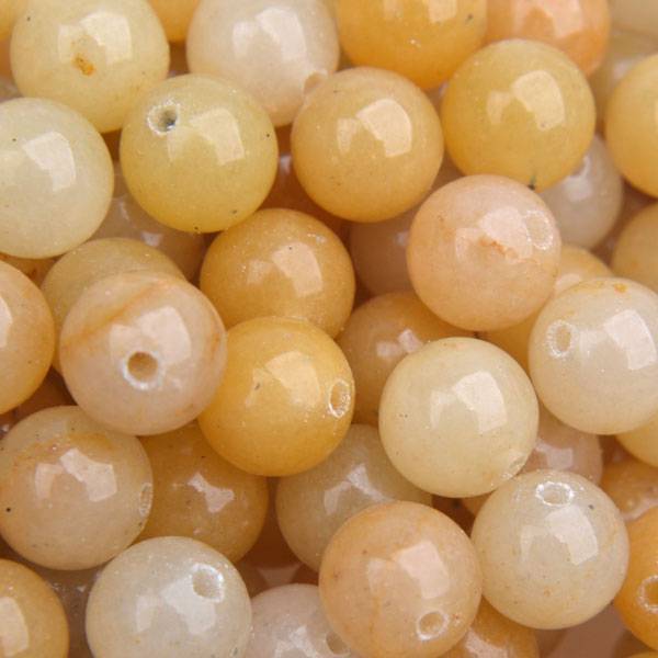 Edelsteen Topaas oker geel rond 8mm-Kraaltjes van Renate
