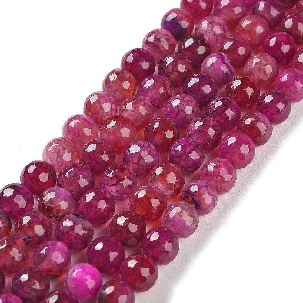 Edelsteen agaat 10mm faceted violet - per stuk-Kralen-Kraaltjes van Renate