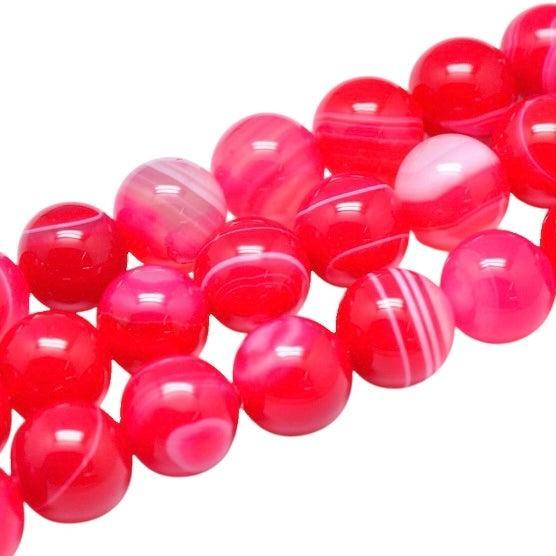Edelsteen agaat 10mm roze - per stuk-Kralen-Kraaltjes van Renate