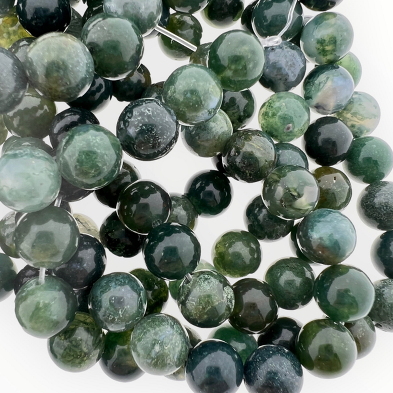 Edelsteen agaat Moss 8mm-Kralen-Kraaltjes van Renate