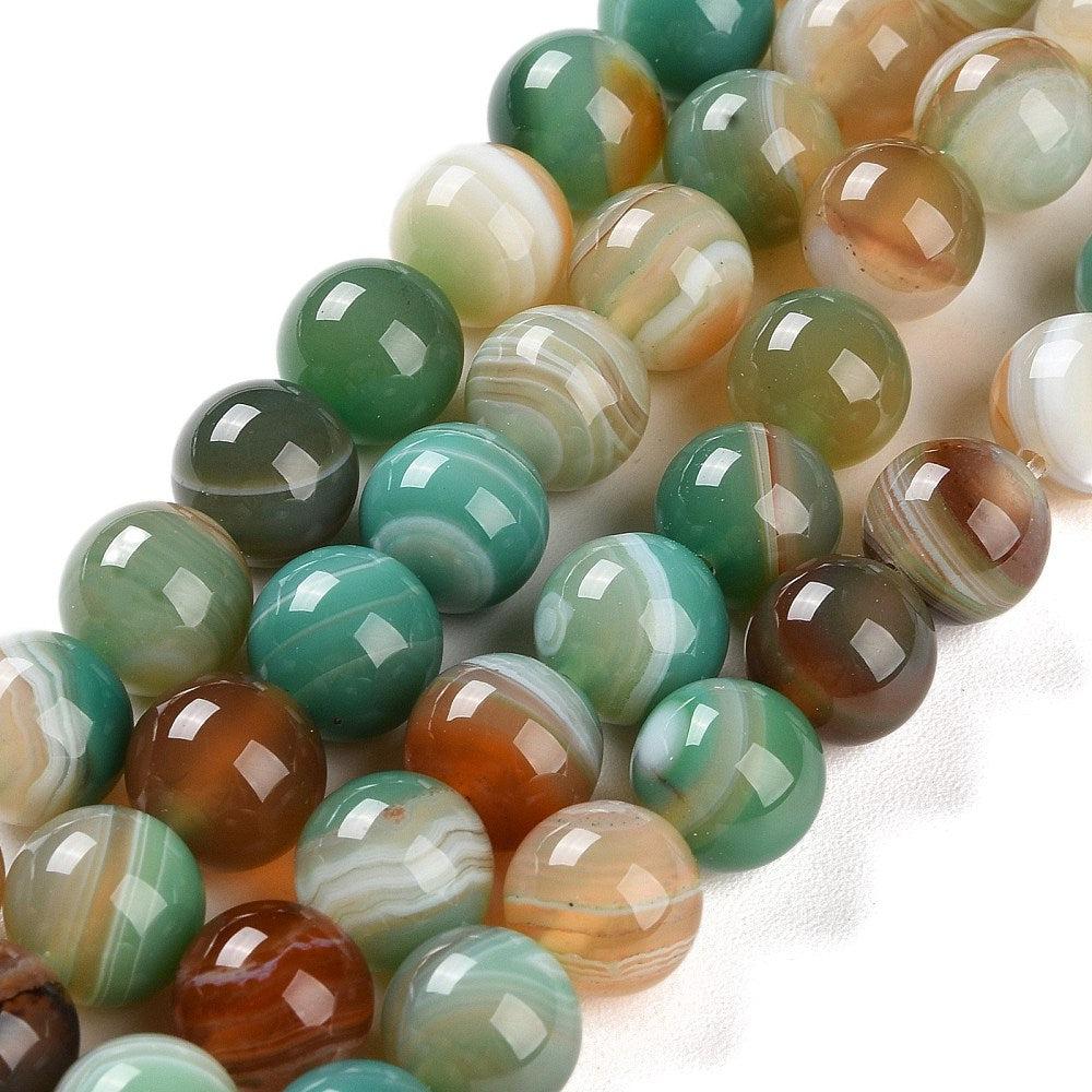 Edelsteen agaat brown/green 10mm- per stuk-Kralen-Kraaltjes van Renate