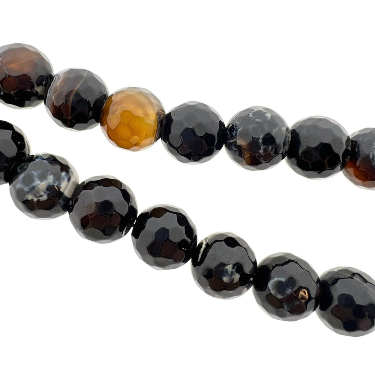 Edelsteen agaat bruin/zwart ±13mm- per stuk-Kralen-Kraaltjes van Renate