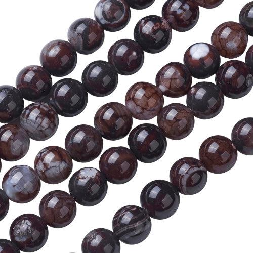 Edelsteen agaat coffee 6mm - 15 stuks-Kralen-Kraaltjes van Renate