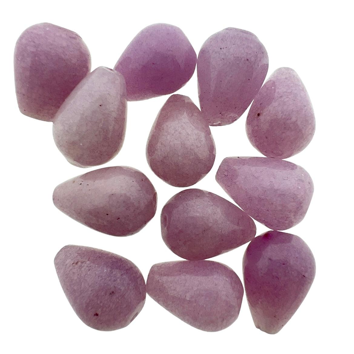 Edelsteen agaat druppel lila 13mm- per stuk-Kralen-Kraaltjes van Renate
