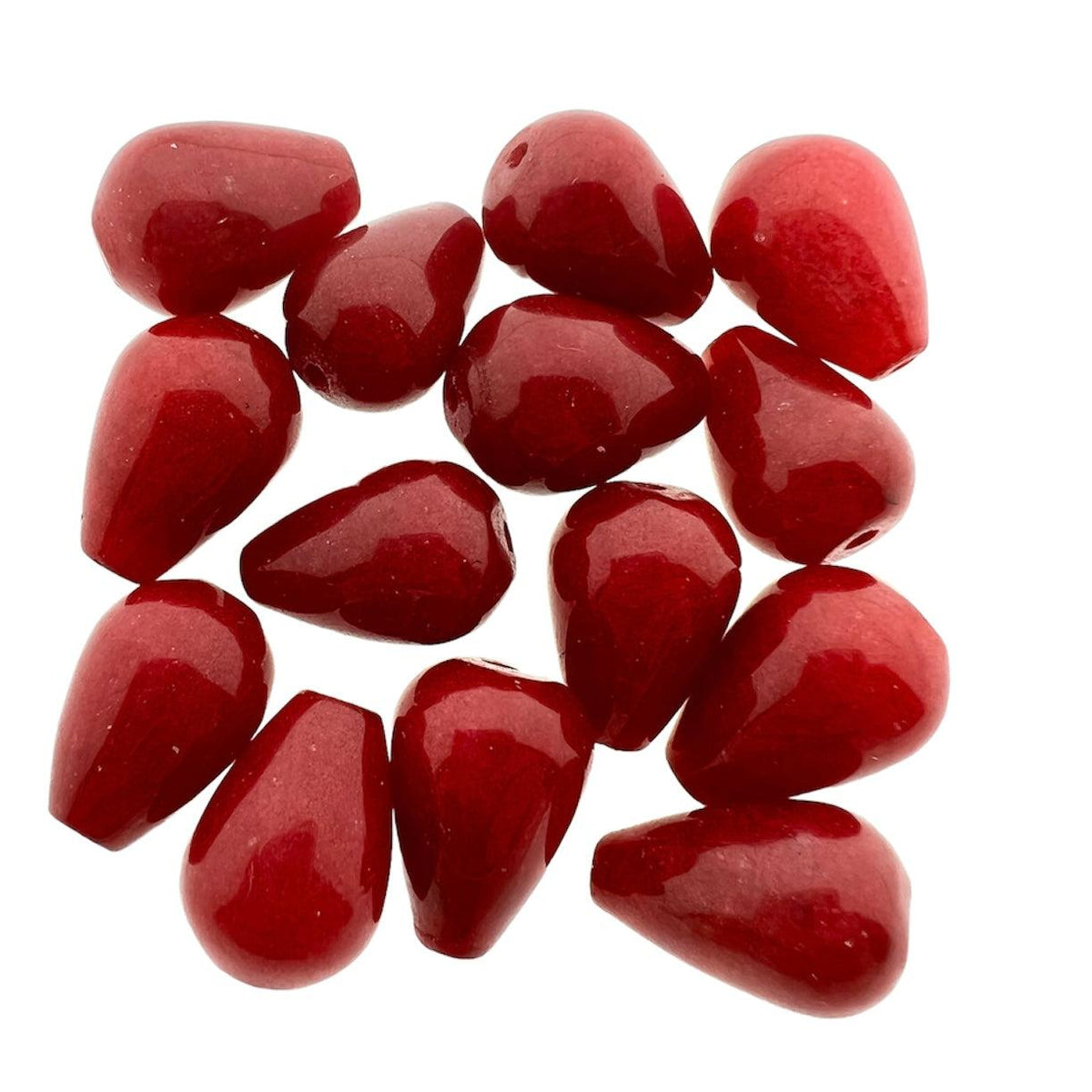 Edelsteen agaat druppel rood 13mm- per stuk-Kralen-Kraaltjes van Renate