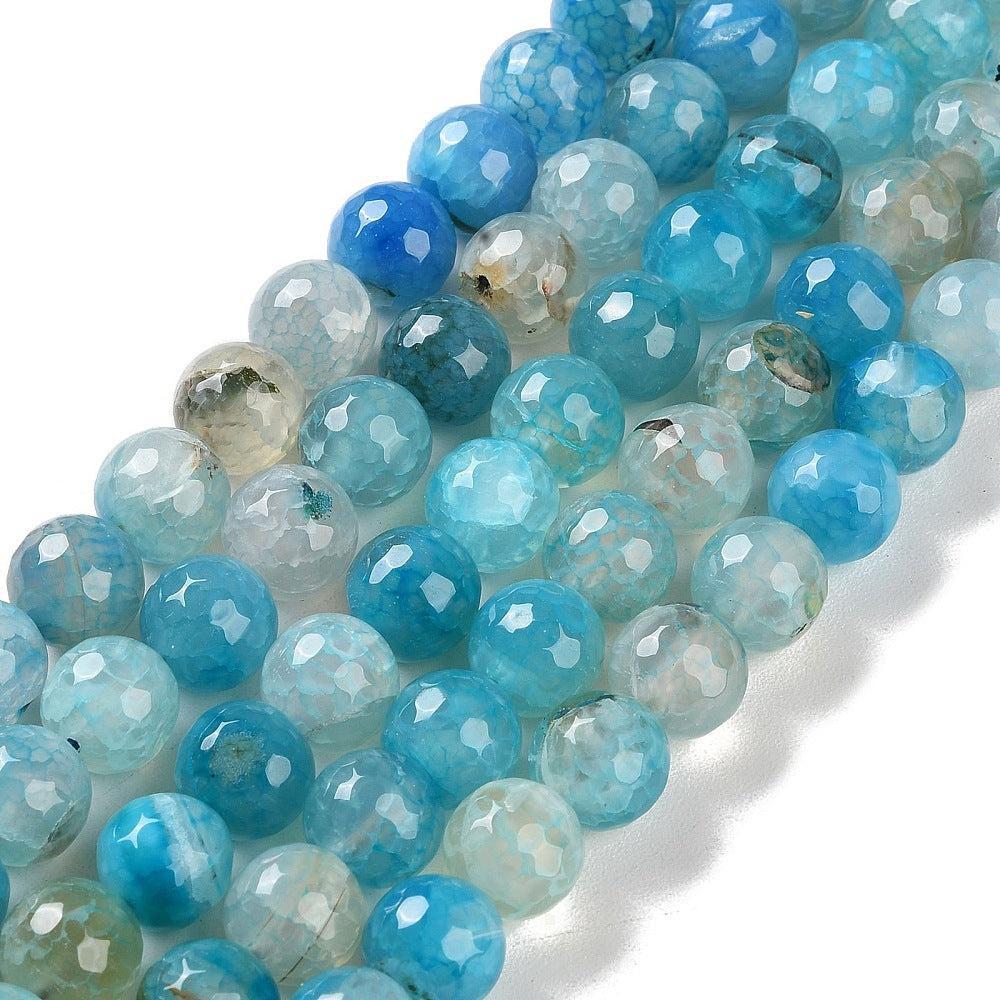 Edelsteen agaat faceted 10mm blauw - per stuk-Kralen-Kraaltjes van Renate