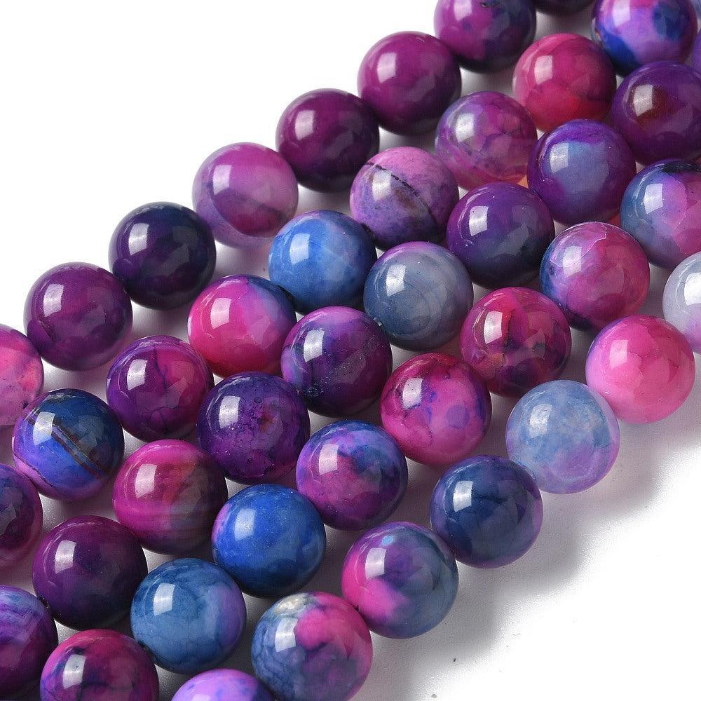 Edelsteen agaat faceted 10mm paars - per stuk-Kralen-Kraaltjes van Renate