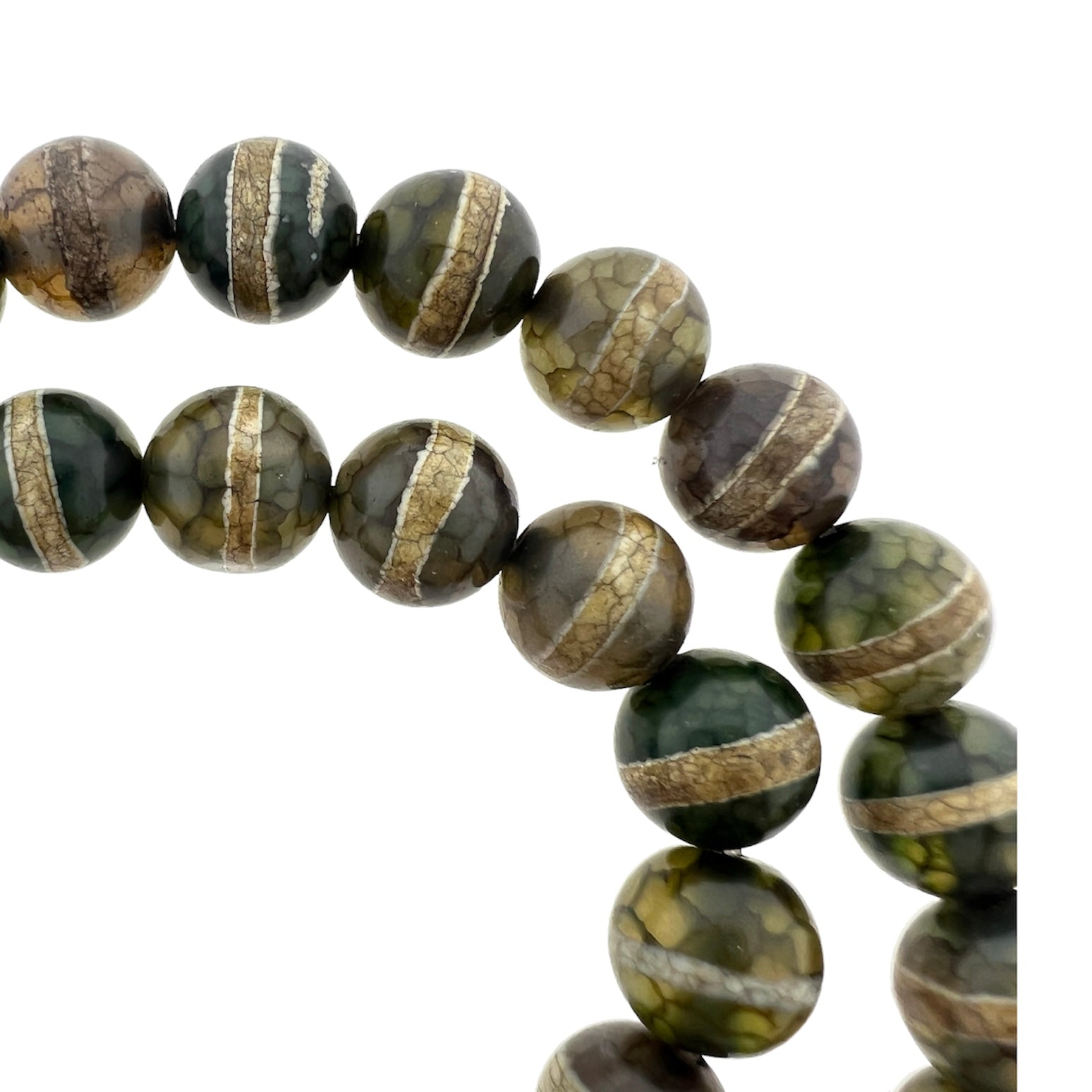 Edelsteen agaat groen/bruin strepen 8mm-Kralen-Kraaltjes van Renate
