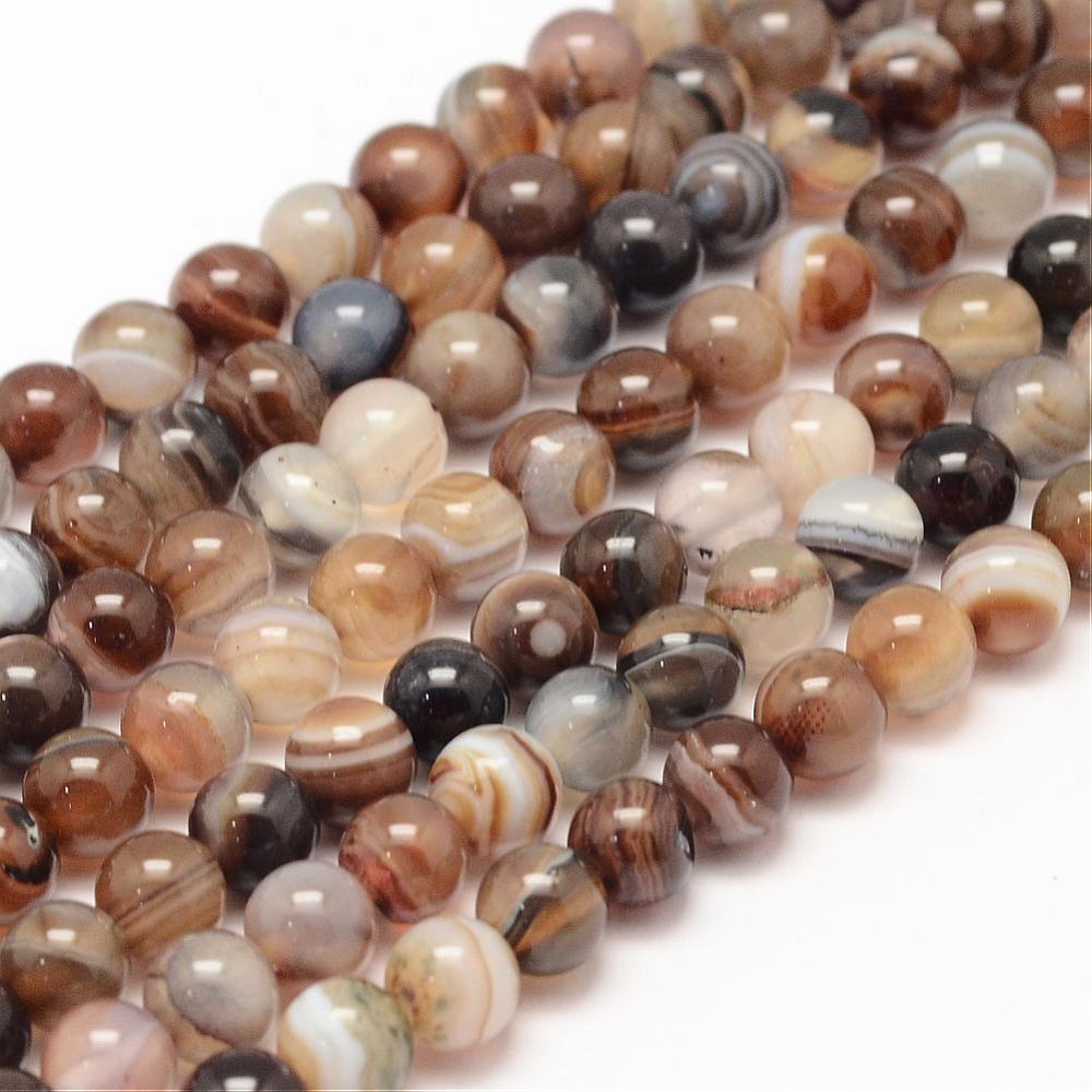 Edelsteen agaat mixed natuur 6mm- per 15 stuks-Kralen-Kraaltjes van Renate