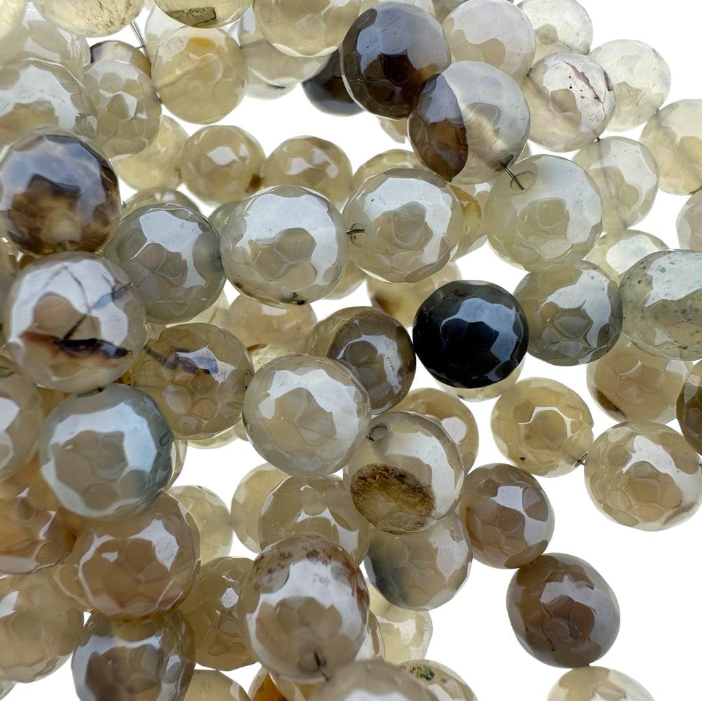 Edelsteen agaat multi-grijs 8,5mm - per stuk-Kralen-Kraaltjes van Renate