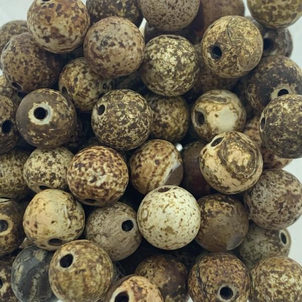 Edelsteen agaat natural bruin 8mm-Kraaltjes van Renate