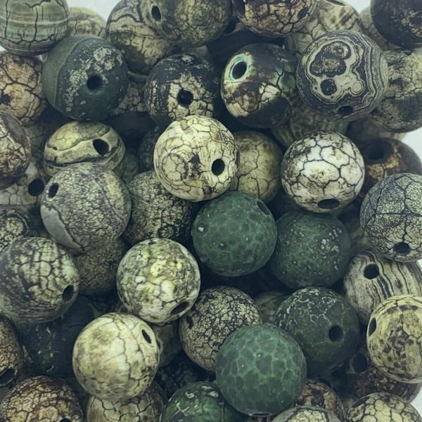 Edelsteen agaat natural bruin 8mm-Kraaltjes van Renate