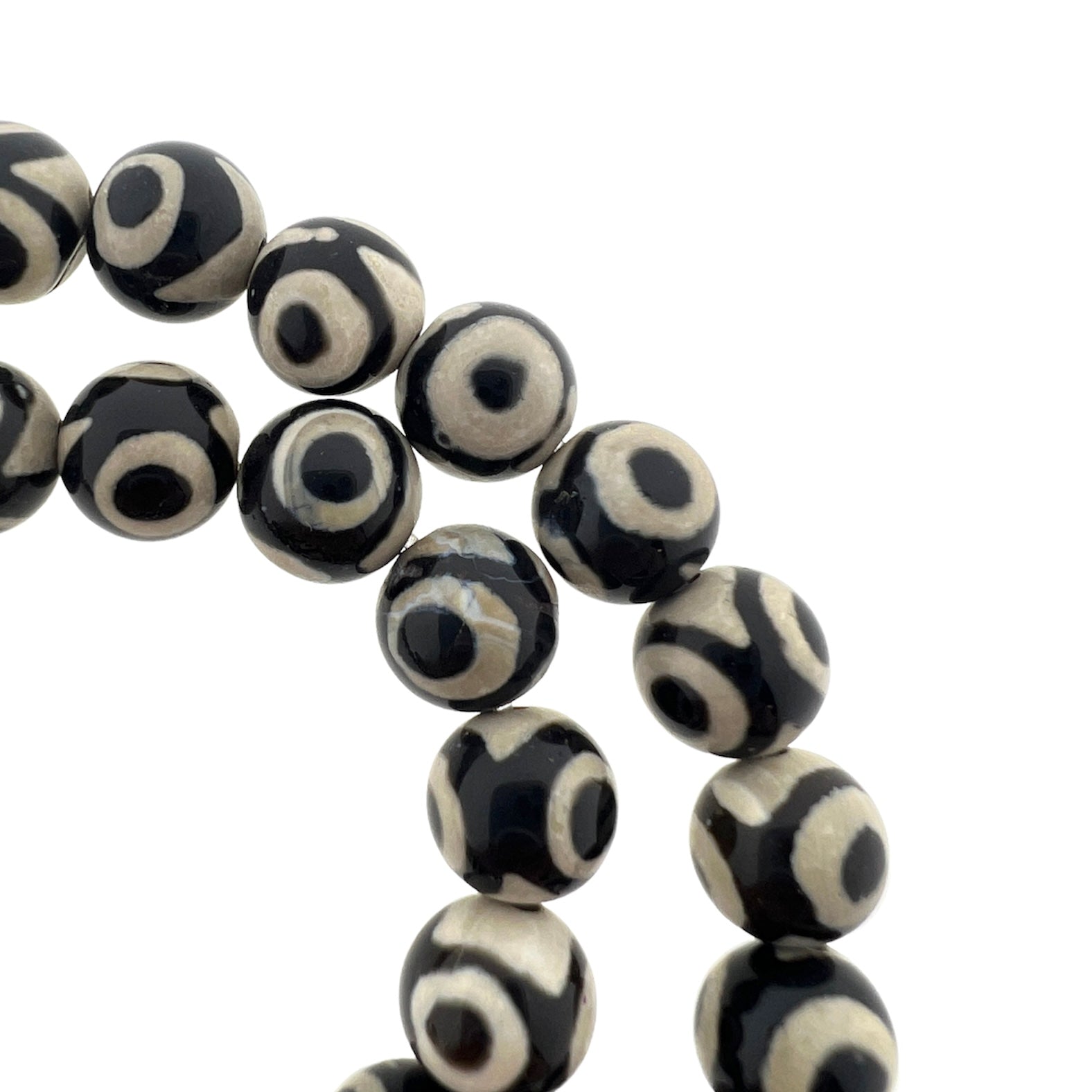 Edelsteen agaat zwart eye 8mm-Kralen-Kraaltjes van Renate