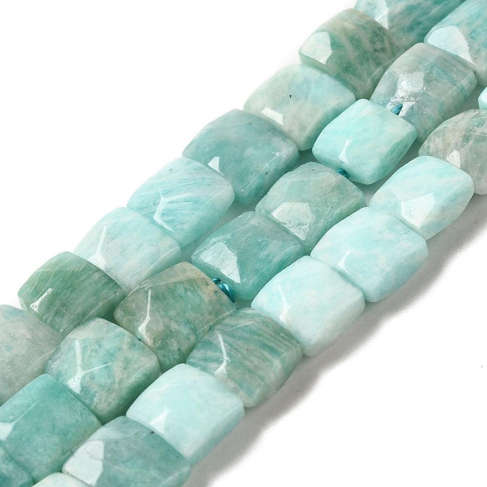 Edelsteen amazoniet 10mm faceted - per stuk-Kralen-Kraaltjes van Renate