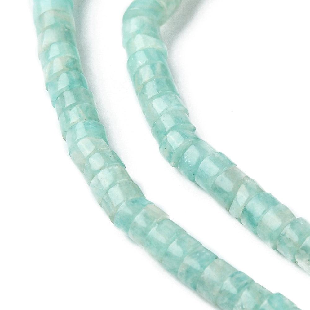 Edelsteen amazonite disc turquoise 4x2mm - per stuk-Kralen-Kraaltjes van Renate