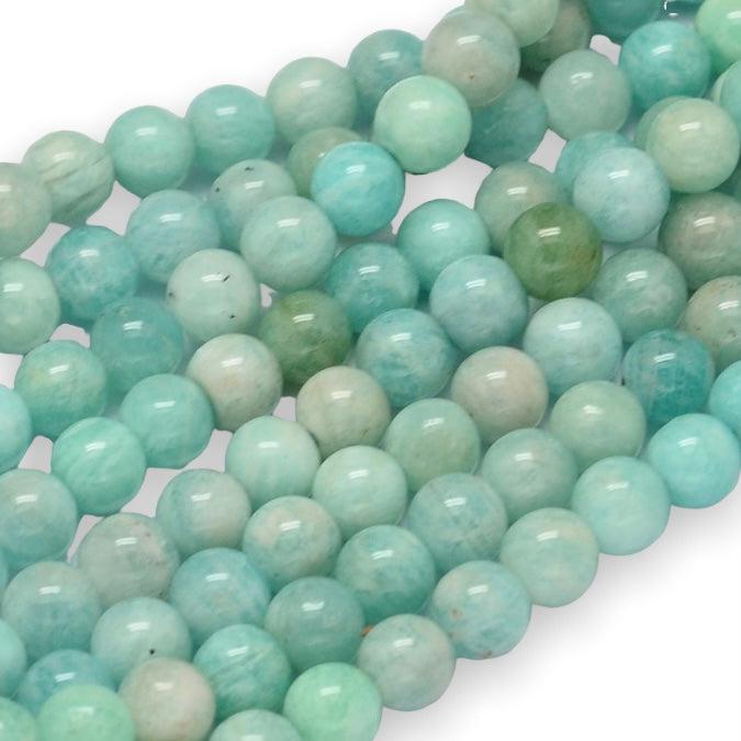 Edelsteen amazonite turquoise 6mm - 10 stuks-Kralen-Kraaltjes van Renate