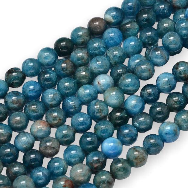 Edelsteen apatite turquoise 6mm - 10 stuks-Kralen-Kraaltjes van Renate