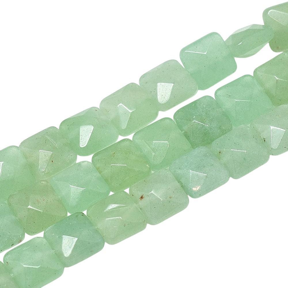 Edelsteen aventurijn 8mm faceted green - per stuk-Kralen-Kraaltjes van Renate