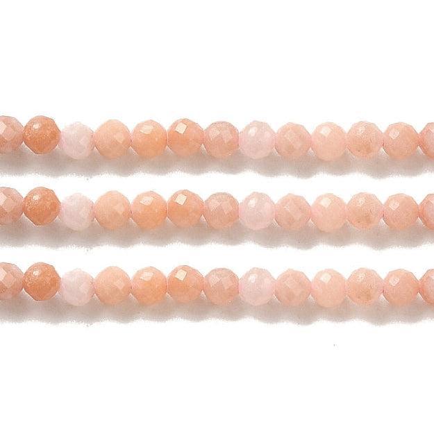 Edelsteen aventurine faceted 2mm - per streng (± 160 stuks)-Bedels-Kraaltjes van Renate