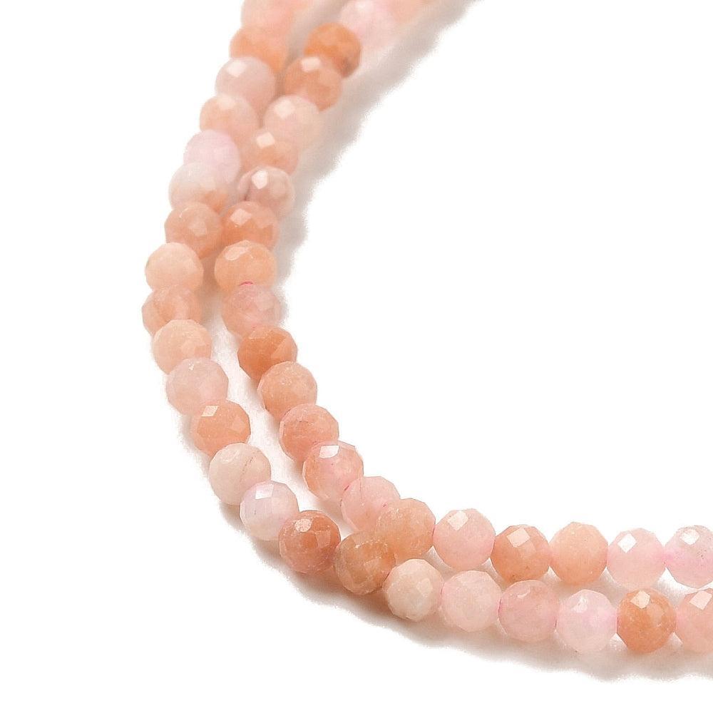 Edelsteen aventurine faceted 2mm - ±77 stuks-bedels-Kraaltjes van Renate
