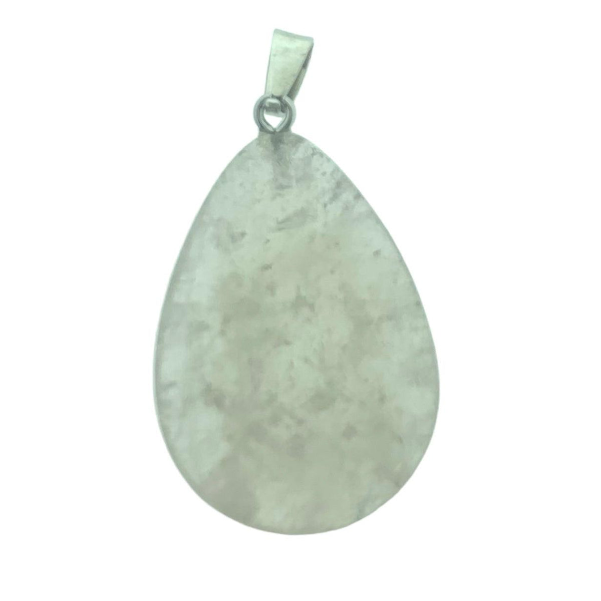 Edelsteen bedel rose quartz zilver ±35x25mm-Kralen-Kraaltjes van Renate
