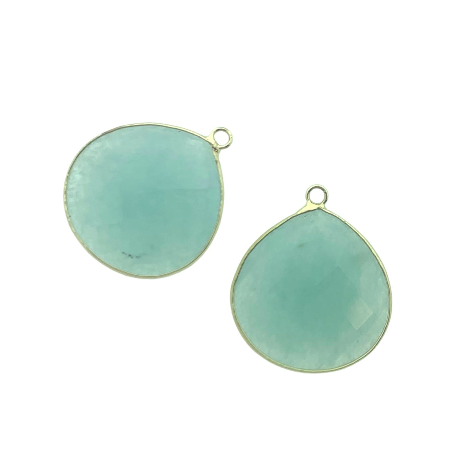 Edelsteen bedel jade goud 28x24mm-Kralen-Kraaltjes van Renate