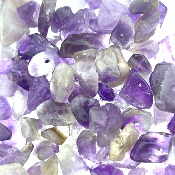 Edelsteen chips Amethist 5x8mm - 18-20cm-Kralen-Kraaltjes van Renate