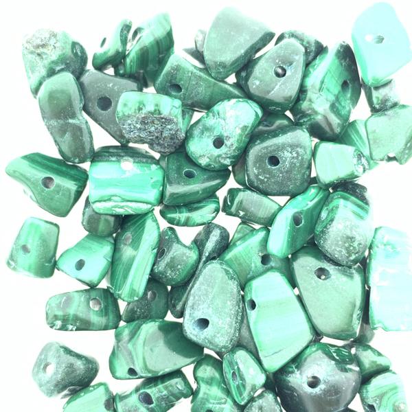 Edelsteen chips Malachiet 5x8mm - 20 gram-Kraaltjes van Renate