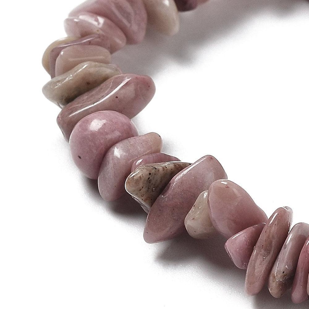 Edelsteen chips Rhodonite 8x10mm- per ±20cm-Kralen-Kraaltjes van Renate