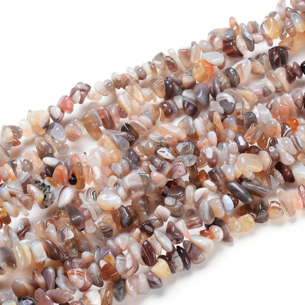 Edelsteen chips botswana agaat 5-8mm - 20 gram-Kralen-Kraaltjes van Renate