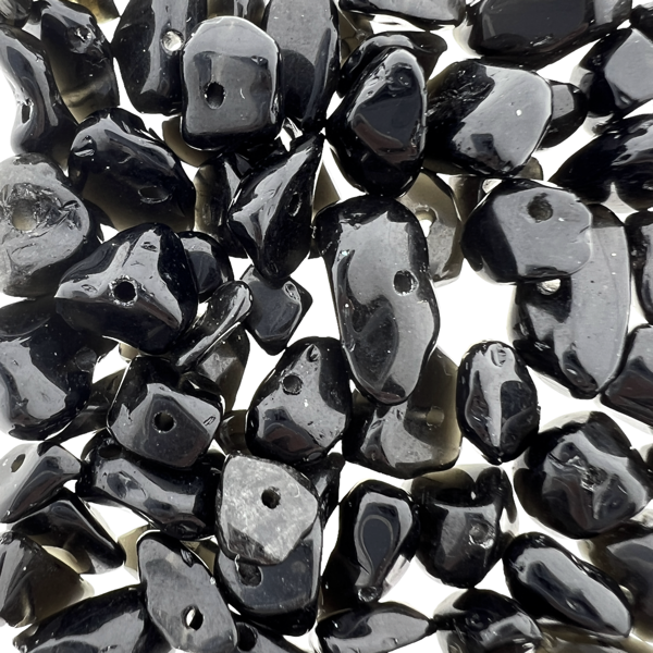 Edelsteen chips obsidian black color 5-8mm - 20 gram-Kralen-Kraaltjes van Renate