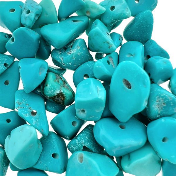 Edelsteen chips turquoise 5-8mm - 20 gram-Kralen-Kraaltjes van Renate