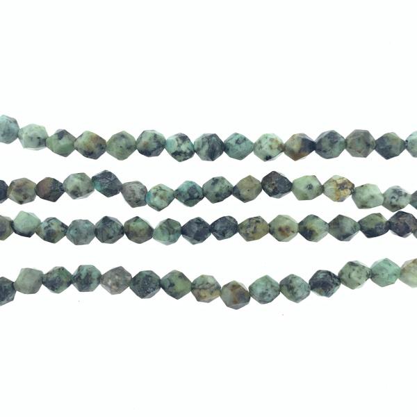 Edelsteen facet Afrikaans turquoise 6mm-Kraaltjes van Renate