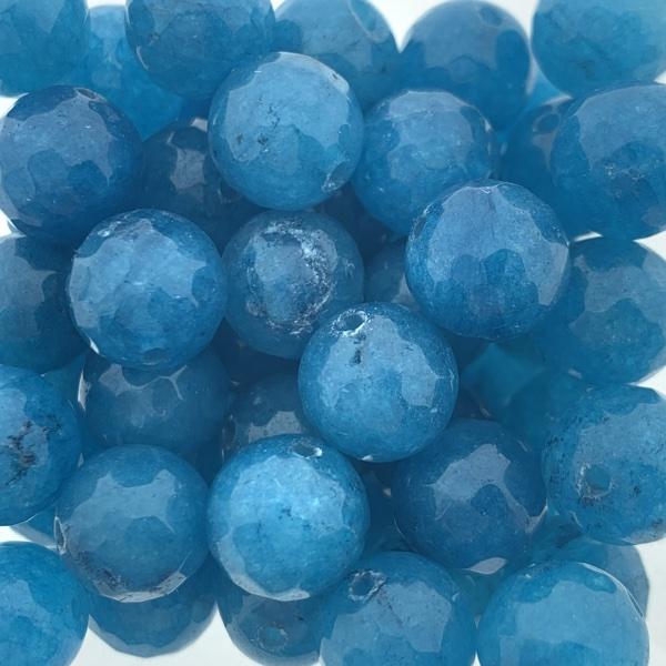Edelsteen facet Malaysia jade blauw 10mm-Kraaltjes van Renate