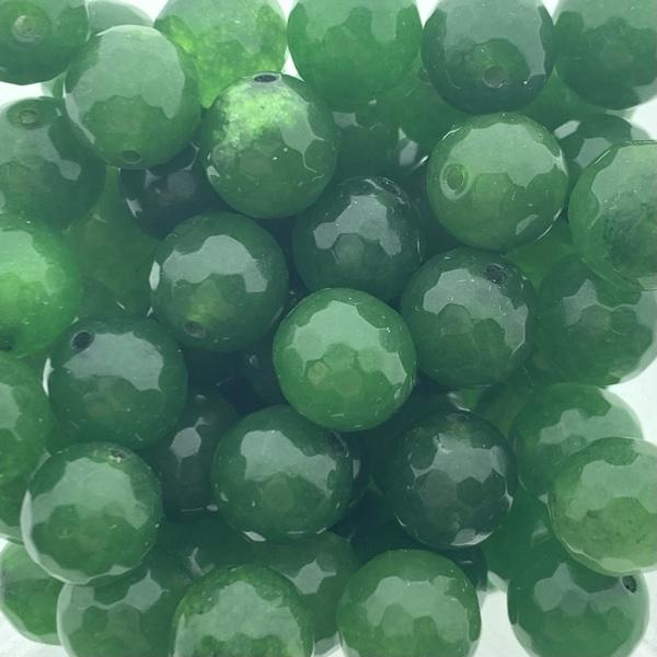 Edelsteen facet Malaysia jade groen 10mm-Kraaltjes van Renate