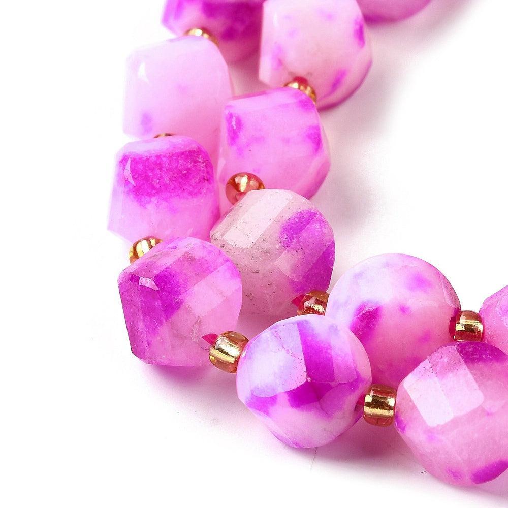 Edelsteen facet Quartz 10mm Magenta - per stuk-Kralen-Kraaltjes van Renate