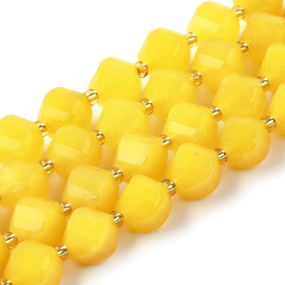 Edelsteen facet Quartz 10mm geel- per stuk-Kralen-Kraaltjes van Renate