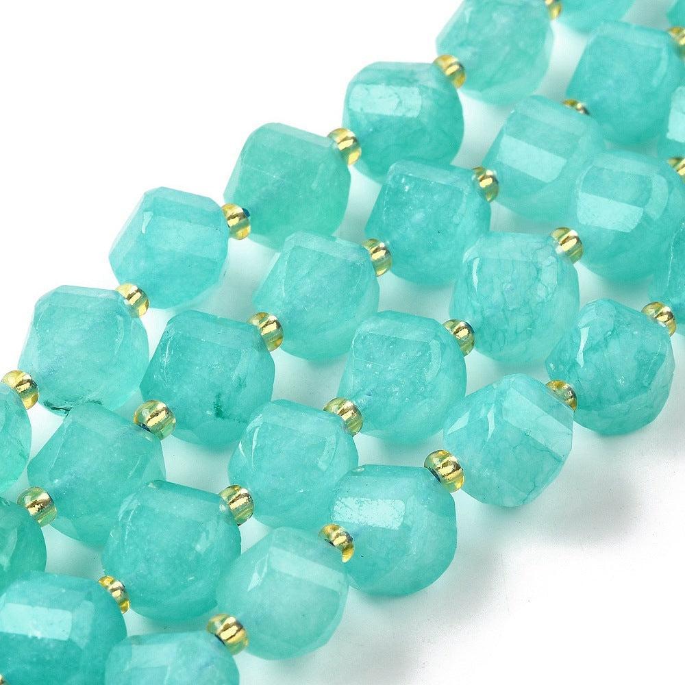 Edelsteen facet Quartz 10mm turquoise- per stuk-Kralen-Kraaltjes van Renate