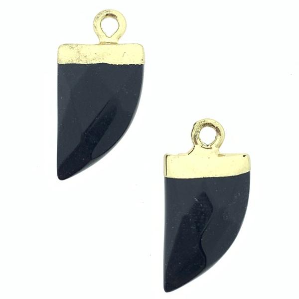 Edelsteen facet Tand Jade 21x11mm-Kraaltjes van Renate