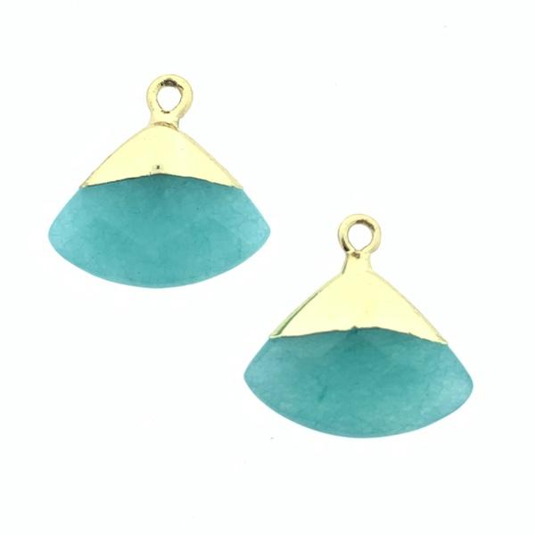 Edelsteen facet Triangle Jade 18x20mm-Kraaltjes van Renate