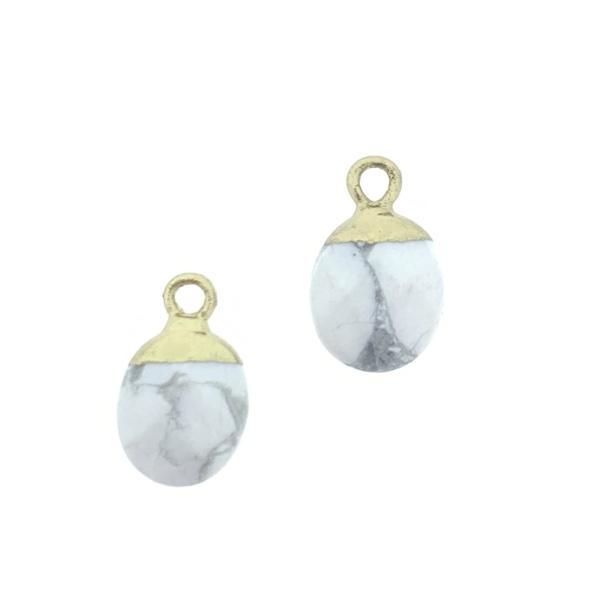 Edelsteen facet ovaal Howlite 14x8mm-Kraaltjes van Renate