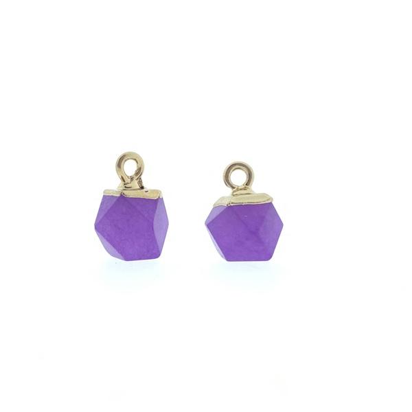 Edelsteen facet paars Jade 12x8mm-Kraaltjes van Renate