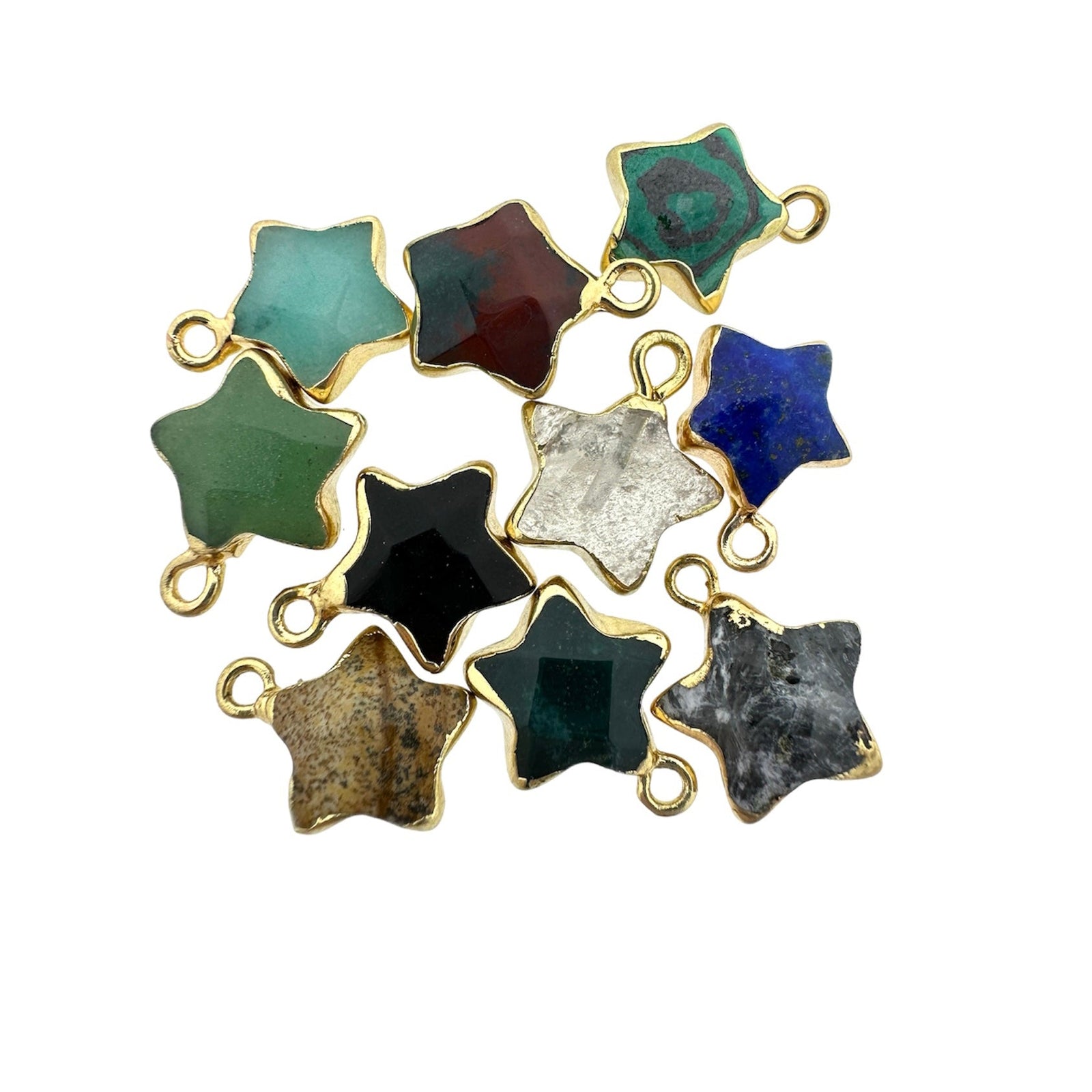 Edelsteen facet ster Mixed 17x13mm-bedels-Kraaltjes van Renate