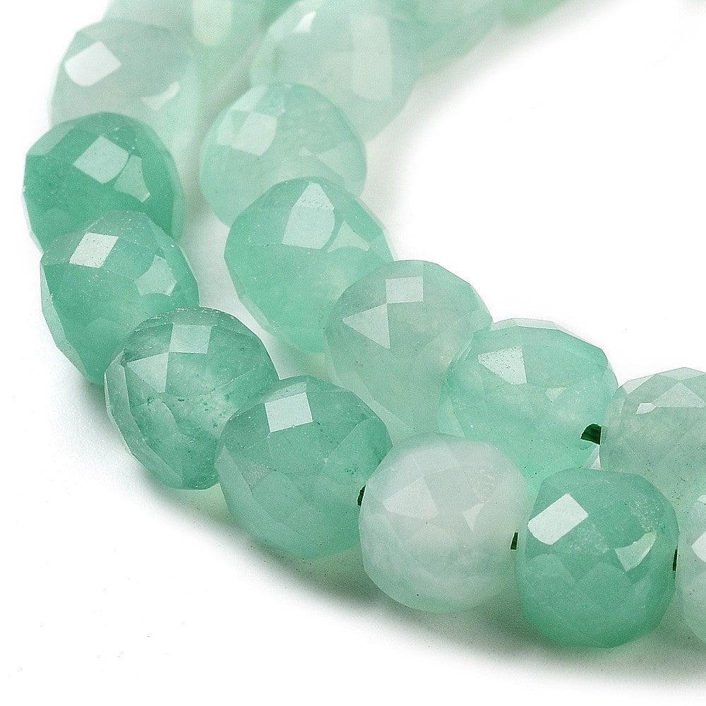 Edelsteen facet vierkant Jade 7mm Groen - per stuk-Kralen-Kraaltjes van Renate