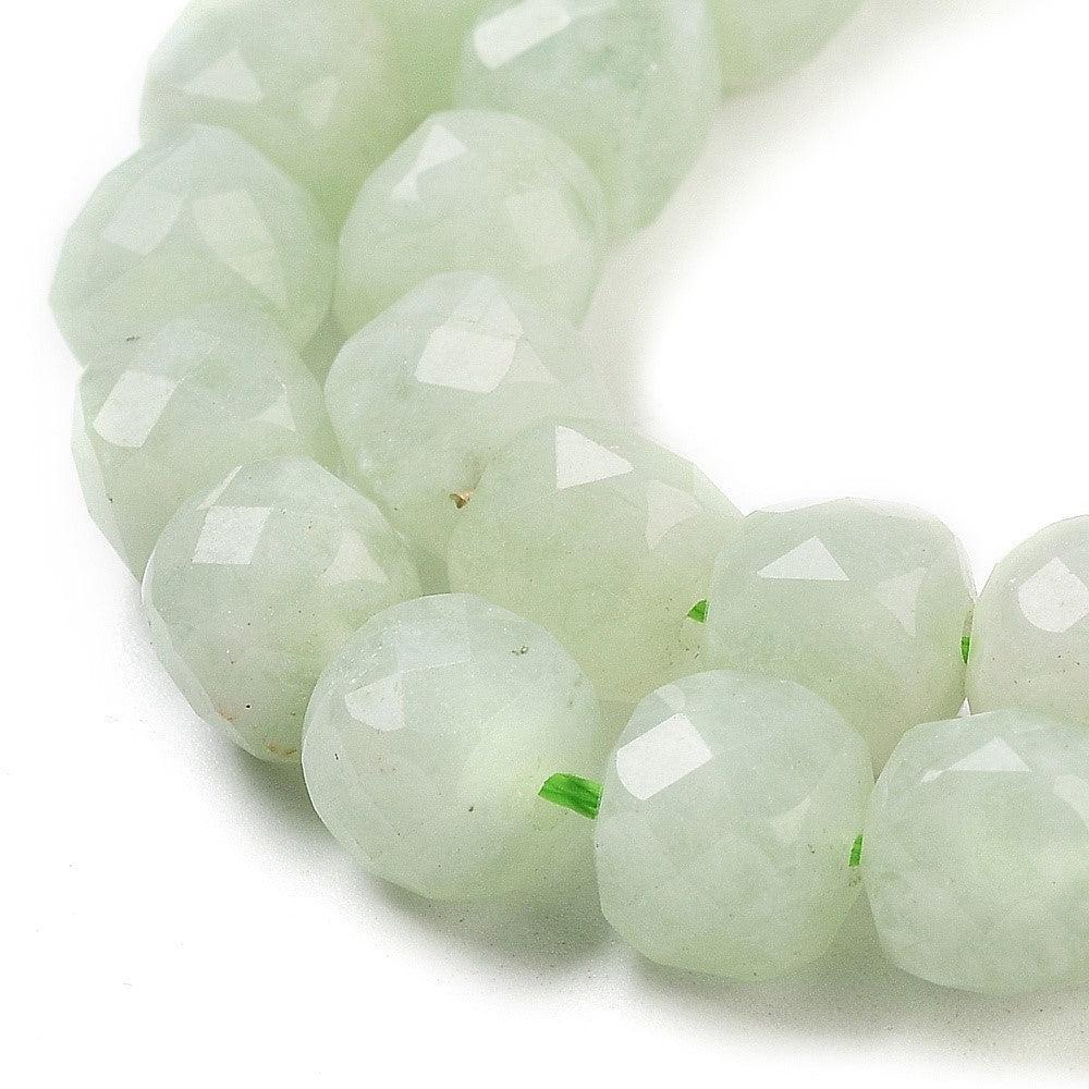 Edelsteen facet vierkant Jade 7mm Licht groen - per stuk-Kralen-Kraaltjes van Renate