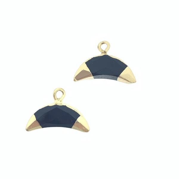 Edelsteen facet zwart Jade 19x11mm-Kraaltjes van Renate