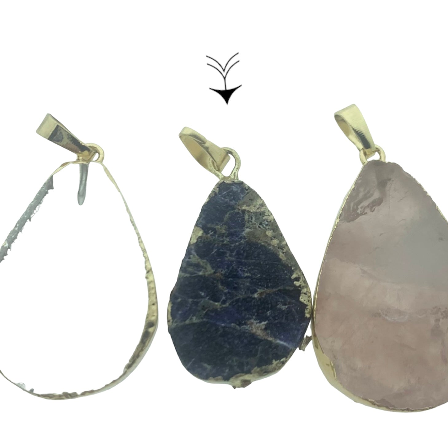 Edelsteen hanger natural blue ±40x25mm-Kralen-Kraaltjes van Renate