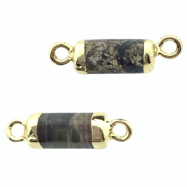 Edelsteen hangers tussenstuk hexagon Jasper 21x5mm-Kraaltjes van Renate